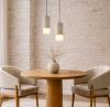 KOLISA 1 LIGHT TRAVERTINE WHITE PENDANT